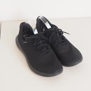 Kizik Madrid Eco Knit Hands Free Slip on Black Sneakers Mens 9.5 Women's 11 Wide